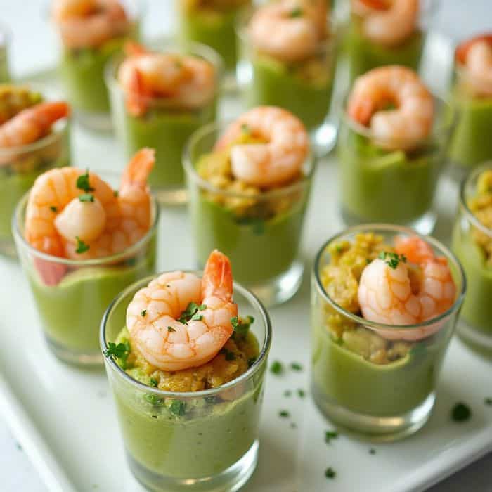 Verrines Avocat Crevettes